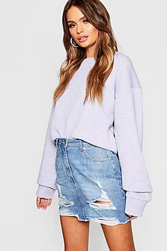 Boohoo Distressed Mini Skirt