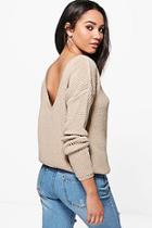 Boohoo Petite Carly Open Back Jumper