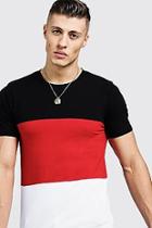 Boohoo Muscle Fit Colour Block Jersey Tee