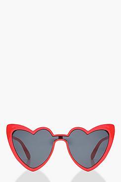 Boohoo Sophie Heart Shape Cat Eye Sunglasses