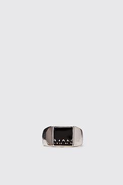 Boohoo Man Emboss Signet Ring