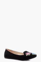 Boohoo Iris Embroidered Slipper Ballet