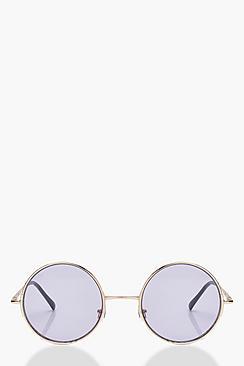 Boohoo Lilac Lens Round Sunglasses