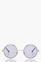 Boohoo Lilac Lens Round Sunglasses