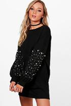 Boohoo Hanna Embellished Pearl Dress