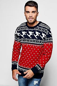 Boohoo Skiing Fairisle Christmas Jumper