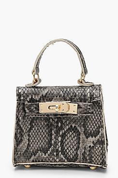 Boohoo Faux Snake Mini Bag