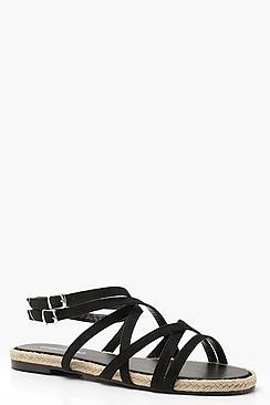 Boohoo Multi Strap Espadrille Sandals
