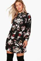 Boohoo Plus Milly Floral Shirt Dress