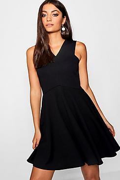 Boohoo Tall Sleeveless Skater Dress