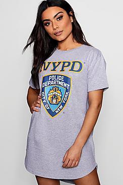 Boohoo Alicia Nypd Sleep Tee