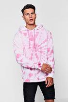 Boohoo Oversized Over The Head Hoodie In Tie Dye
