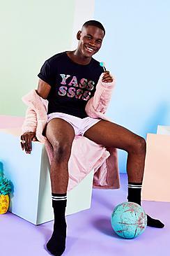 Boohooman X Philip Normal Yassssss Print T Shirt