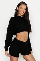 Boohoo Cropped Knitted Jumper & Short Co-ord