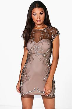 Boohoo Boutique Sheeva Embellished Bodycon Dress
