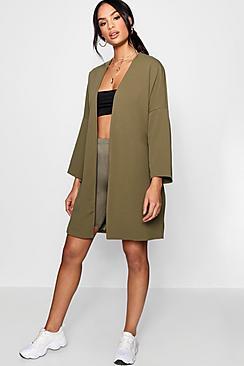 Boohoo Drop Shoulder Belted Duster Jacket