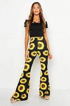 Boohoo Sunflower Kick Flare Trousers