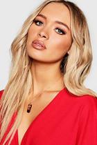 Boohoo Cross And Tortoiseshell Resin Necklace