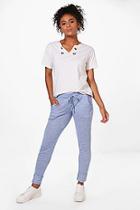 Boohoo Jenna Melange Turn Up Joggers