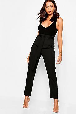 Boohoo Woven Satin Slimline Pants