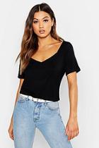 Boohoo Sweet Heart Neckline T-shirt
