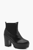 Boohoo Chunky Cleated Chelsea Boots