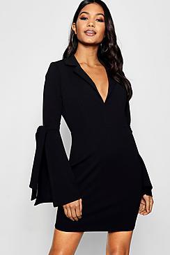 Boohoo Layla Collared Blazer Dress