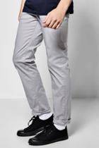 Boohoo Slim Fit Stretch Chino Grey