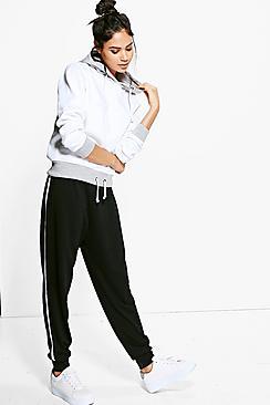 Boohoo Lottie Contrast Binding Relaxed Joggers