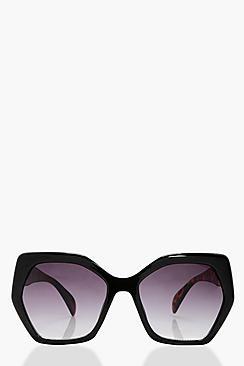 Boohoo Serena Oversized Angular Sunglasses