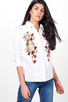 Boohoo Daisy Boutique Embroidered Shirt