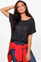 Boohoo Elizabeth Marl Knitted T-shirt