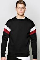 Boohoo Jersey Panelled Sweatshirt Black