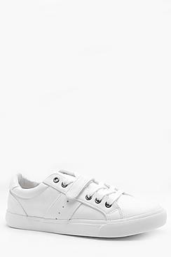Boohoo Velcro Strap Lace Up Trainers