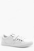 Boohoo Velcro Strap Lace Up Trainers