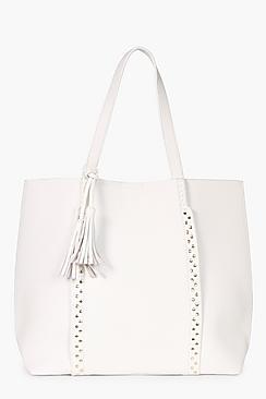 Boohoo Kara Stud & Tassel Shopper
