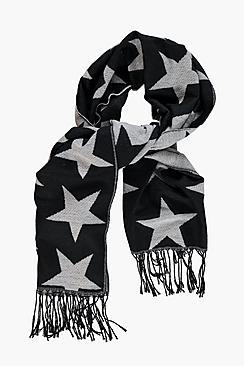 Boohoo Star Jacquard Scarf