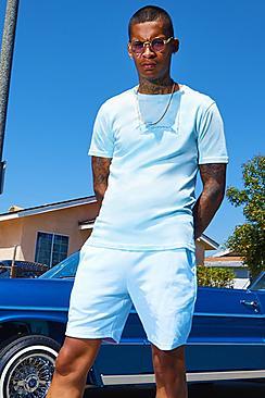 Boohoo Tie Dye Man Signature T-shirt & Short Set