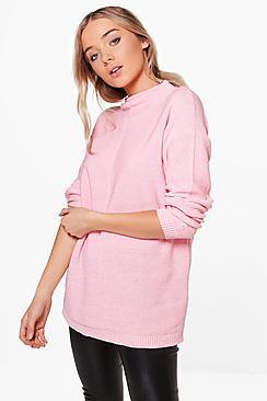 Boohoo Isabelle Oversized Funnel Neck Jumper