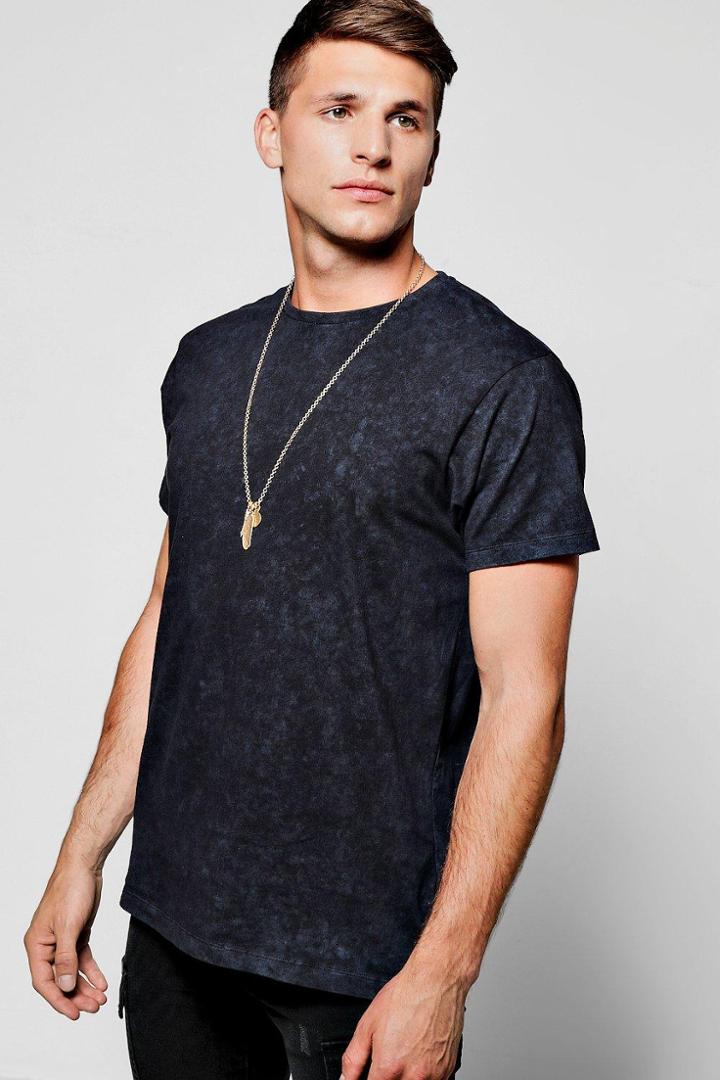 Boohoo Snow Wash T Shirt Black