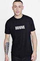 Boohoo Curve Hem Longline Homme Print T-shirt
