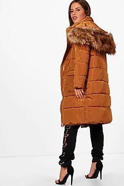Boohoo Petite Zoe Longline Padded Coat