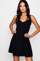 Boohoo Pia Plunge Front Woven Cami Dress