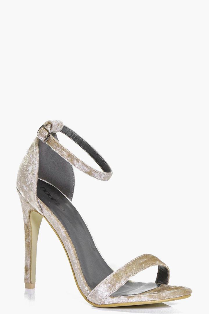 Boohoo Layla Two Part Stiletto Heel Champagne