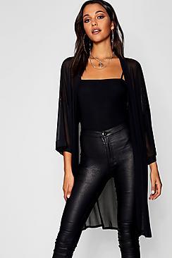 Boohoo Mesh Oversized Kimono