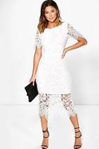 Boohoo Boutique Emm Crochet Open Back Midi Dress