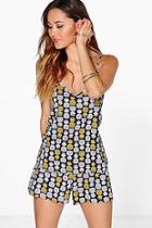 Boohoo Eliza Pineapple Print Woven Cami