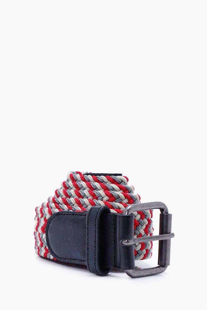Boohoo Multi Coloured Plaited Belt Multi