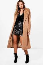 Boohoo Boutique Longline Faux Fur Coat