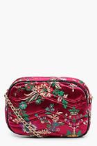 Boohoo Tasha Oriental Floral Quilted Cross Body Bag